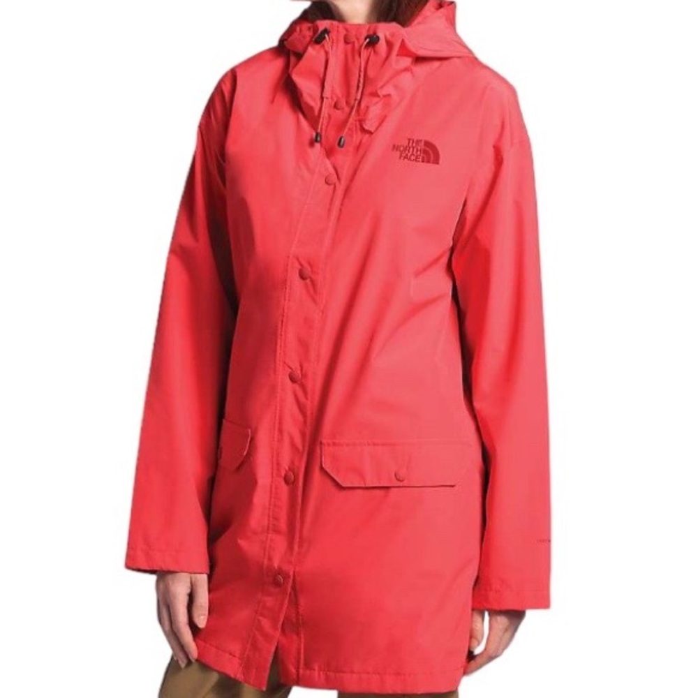 THE NORTH FACE Woodmont Coral Button Up Rain Jacket Size Medium